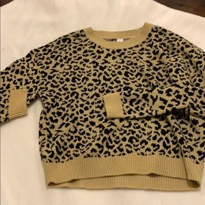 H&M cheetah print sweater